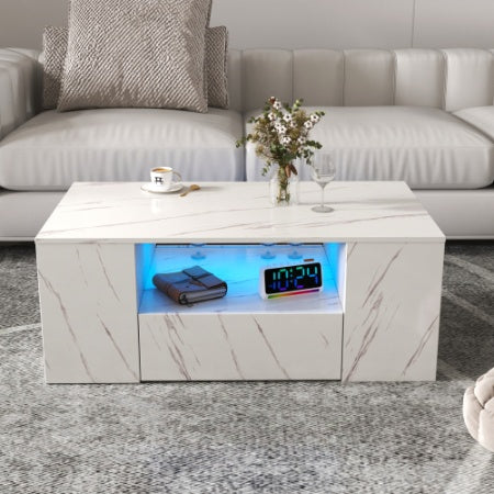 Modern LED Coffee Table with Storage