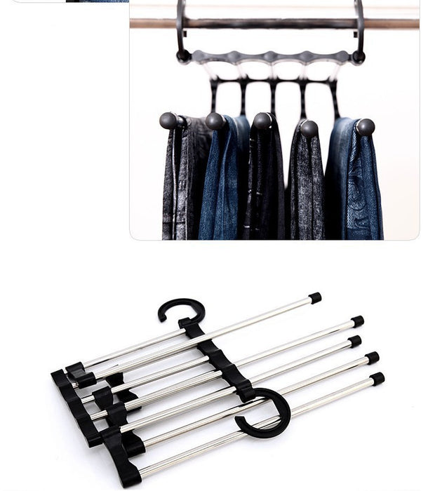 5-in-1 Multi-Functional Stainless Steel Wardrobe Hanger