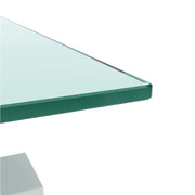 Modern White & Clear Coffee Table – Living Room Centerpiece