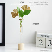 Nordic Home Golden Wrought Iron Test Tube Vase Ornaments