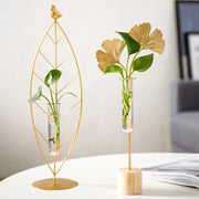 Nordic Home Golden Wrought Iron Test Tube Vase Ornaments