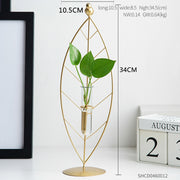 Nordic Home Golden Wrought Iron Test Tube Vase Ornaments