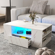 Modern LED Coffee Table with Storage