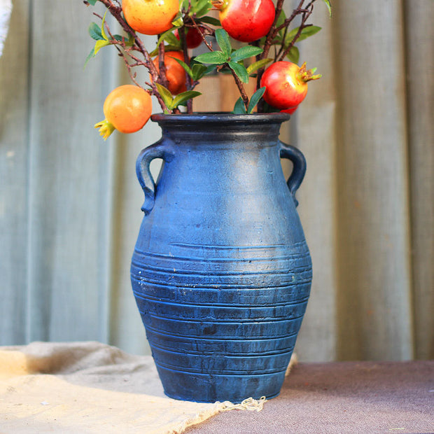 Ceramic Old Vases with Dried Flowers – Living Room Decor