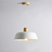Nordic Wood Pendant Light – Round Suspension Lamp