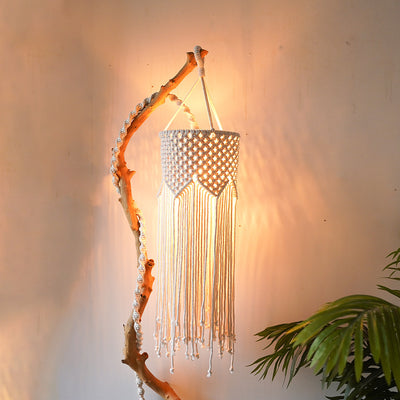 Hand-Woven Bohemian Chandelier Lampshade