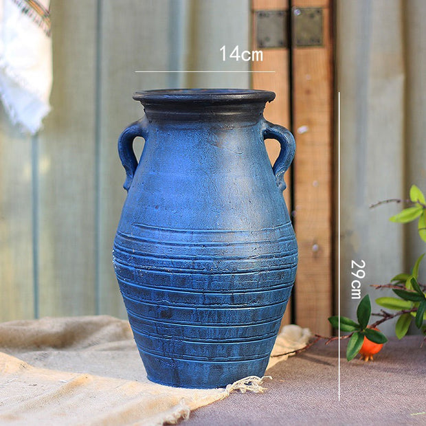 Ceramic Old Vases with Dried Flowers – Living Room Decor