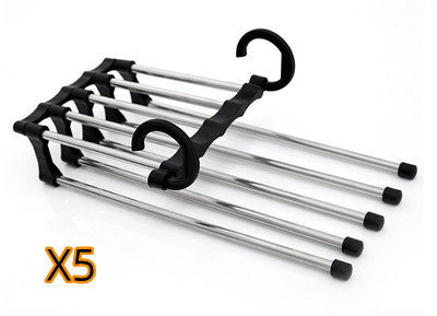 5-in-1 Multi-Functional Stainless Steel Wardrobe Hanger