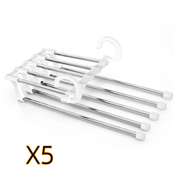 5-in-1 Multi-Functional Stainless Steel Wardrobe Hanger