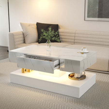 6.93" High Modern LED Coffee Table