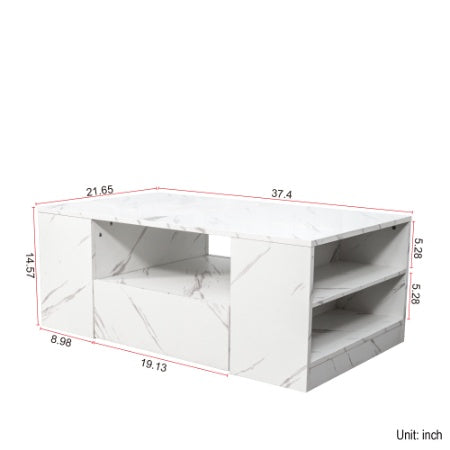 Modern LED Coffee Table with Storage