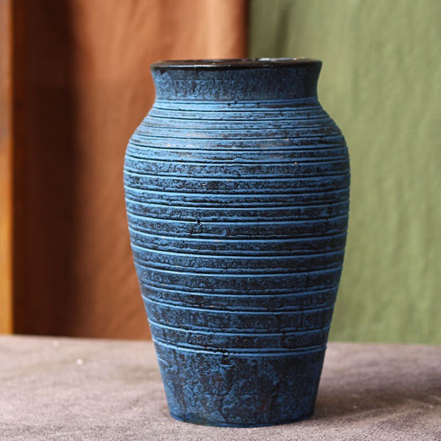 Ceramic Old Vases with Dried Flowers – Living Room Decor