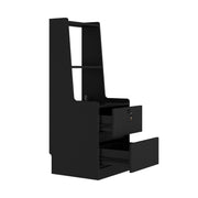 Smart Nightstand with Charging Station & LED Light – Black