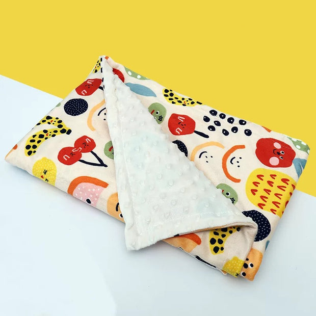 High-Quality Winter Flannel Fleece Baby Blanket – Flamingo Design