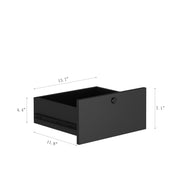 Smart Nightstand with Charging Station & LED Light – Black