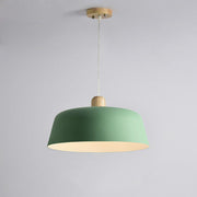 Nordic Wood Pendant Light – Round Suspension Lamp