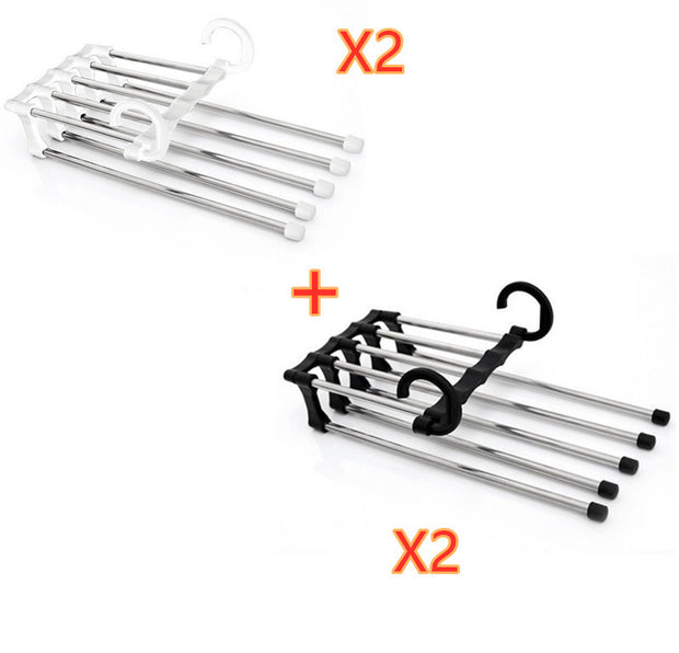 5-in-1 Multi-Functional Stainless Steel Wardrobe Hanger