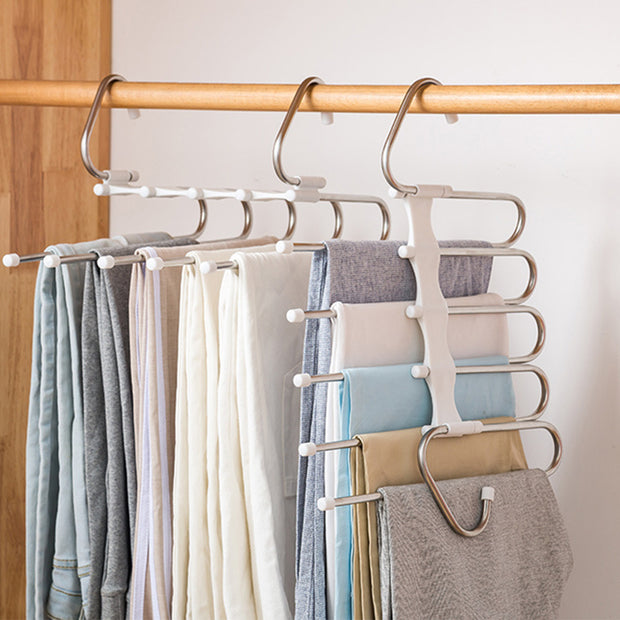 5-in-1 Multi-Functional Stainless Steel Wardrobe Hanger