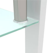 Modern White & Clear Coffee Table – Living Room Centerpiece