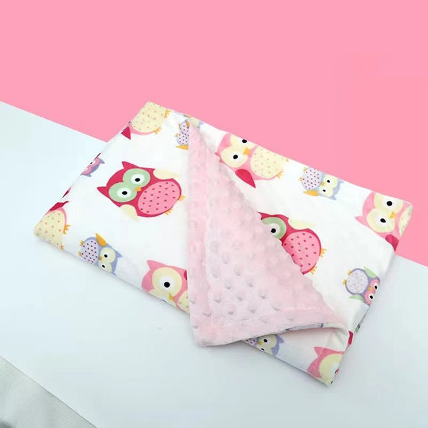 High-Quality Winter Flannel Fleece Baby Blanket – Flamingo Design