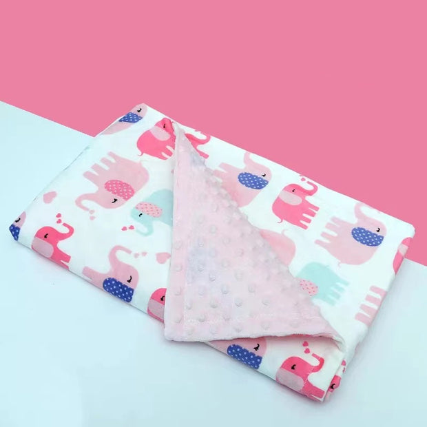 High-Quality Winter Flannel Fleece Baby Blanket – Flamingo Design