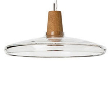 Modern LED Glass Pendant Light with Wood – Rustic Vintage Hanging Lamp