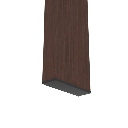 Rectangle Walnut Glass Coffee Table – Modern Clear Centerpiece