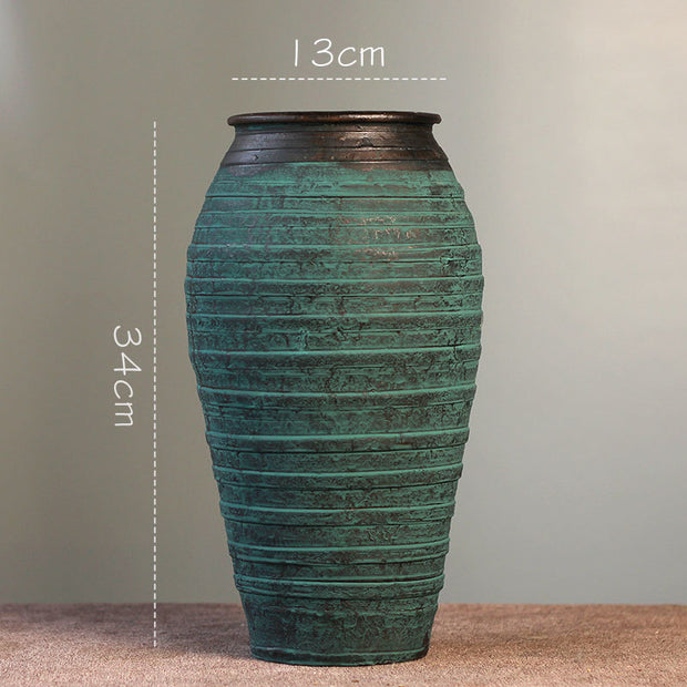 Ceramic Old Vases with Dried Flowers – Living Room Decor
