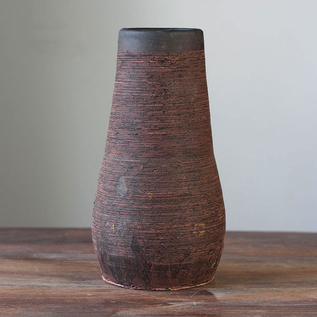 Ceramic Old Vases with Dried Flowers – Living Room Decor