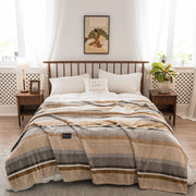 Autumn & Winter Milk Velvet Thickened Yarn-Dyed Blanket