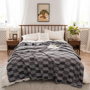 Autumn & Winter Milk Velvet Thickened Yarn-Dyed Blanket