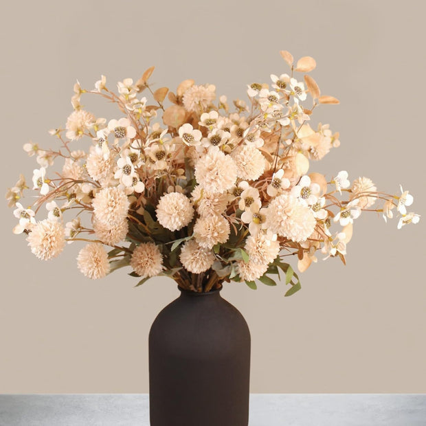 5 Autumn Dandelion Fake Flower Decoration Artificial Flowers
